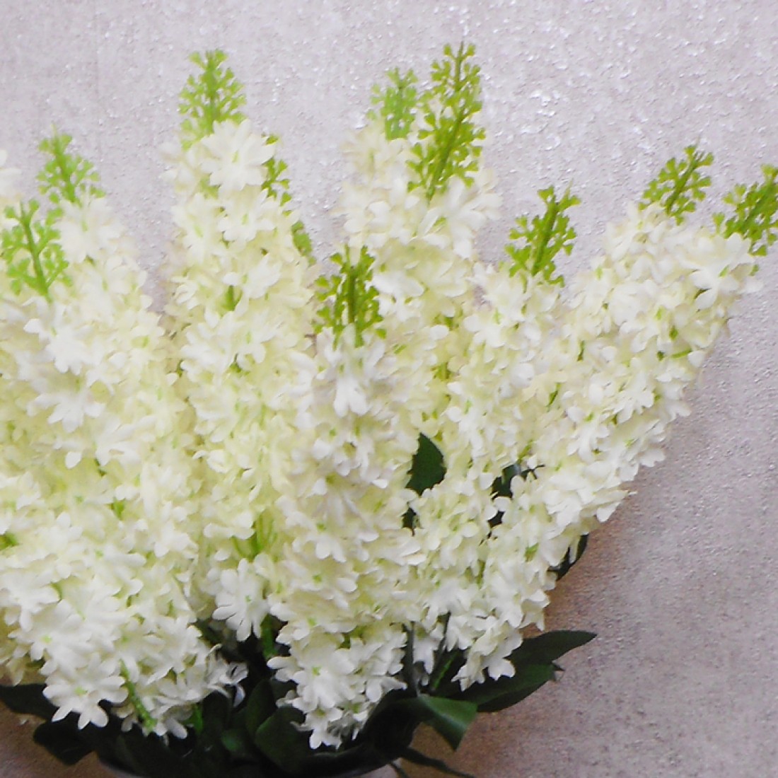 Artificial Delphiniums Plant Cream 64cm Artificial Flowers